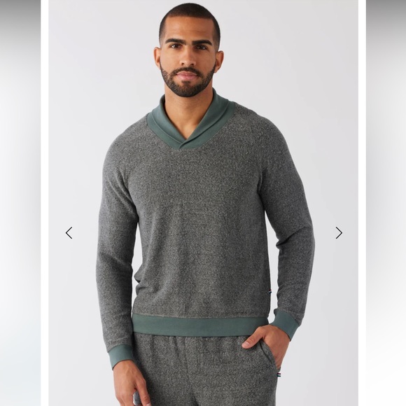 Sol Angeles BRUSHED BOUCLE SHAWL PULLOVER - STORM - Picture 2 of 13